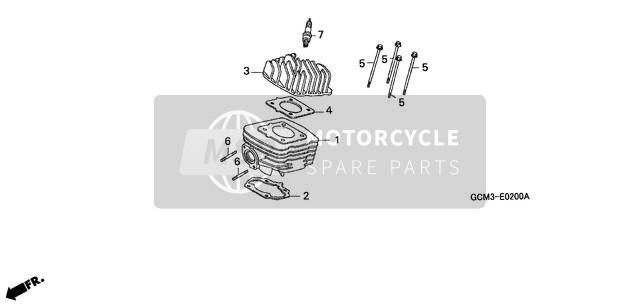 Honda SZX50X 2000 Cylindre/Culasse pour un 2000 Honda SZX50X